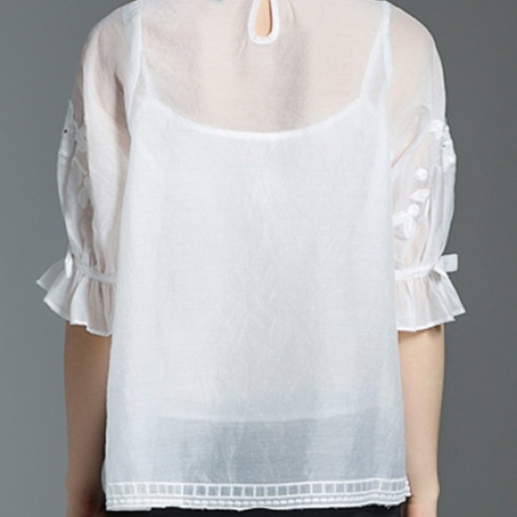 Mosicoco | White Embroidered Blouse - Picture 4 of 8